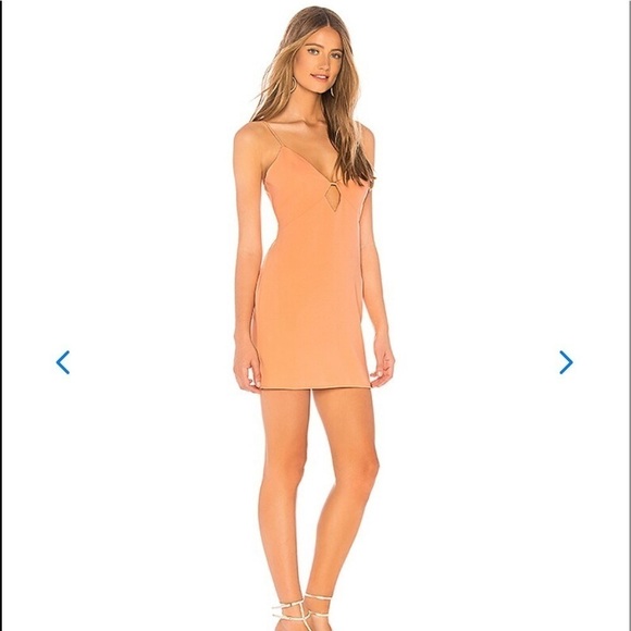 Lovers + Friends Niko Apricot Mini Dress M | Revolve Bodycon Slip Dress NWT - Picture 8 of 10